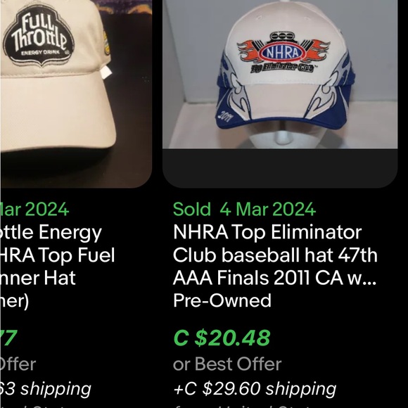 NHRA Top Eliminator Club Hat / Valcro / 2008 - Picture 7 of 8